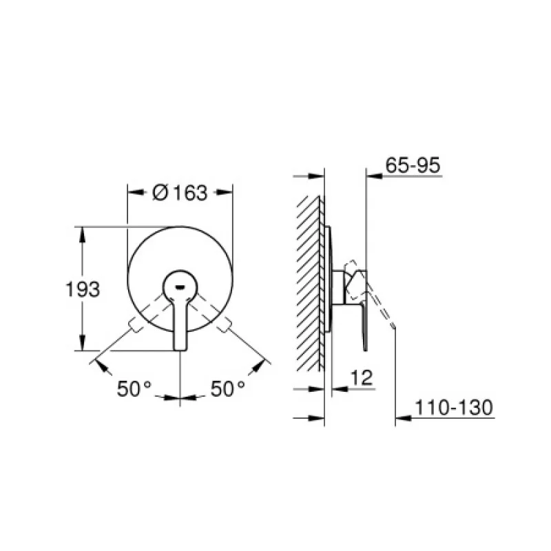 Змішувач для душу прихованого монтажу Grohe Lineare 19296DC1
