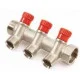 Коллектор GF 1"х3/4" Евроконус 4 выхода синий 6300E7N1005B4A