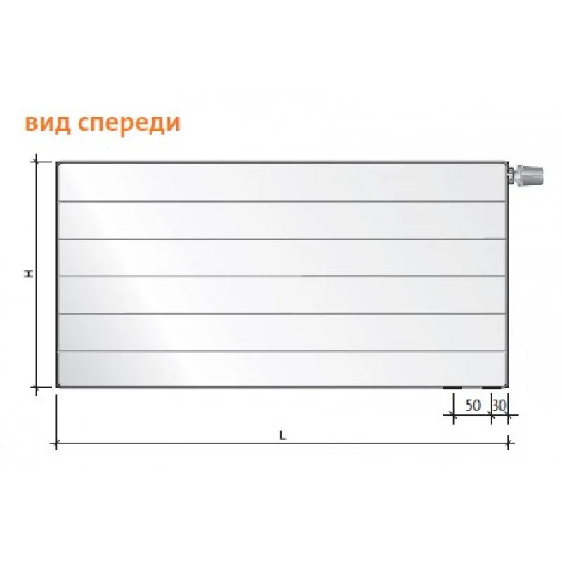 Сталевий радіатор Purmo Ramo Ventil Compact 21 тип 300х1800 мм