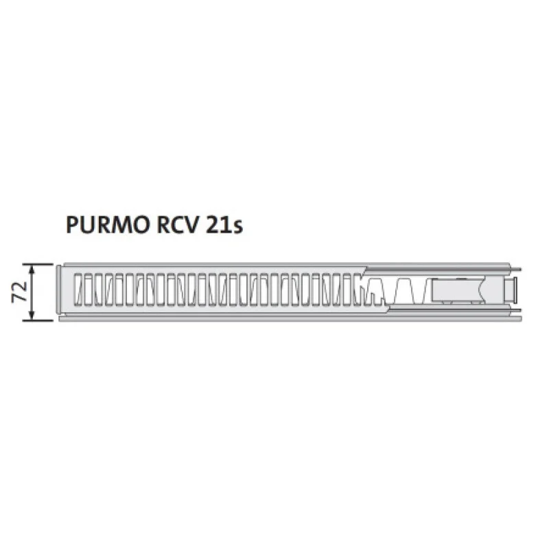 Сталевий радіатор Purmo Ramo Ventil Compact 21 тип 300х1800 мм