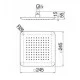 Верхній душ Nobili 245x245 мм AD139/122BM