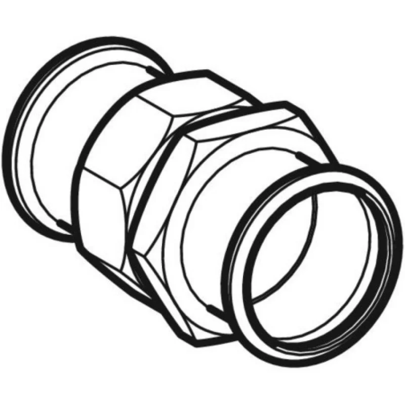 Резьбовое соединение Geberit Mapress из углеродистой стали: d=28мм, G=1 1/4"