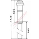 Комплект вертикального проходу через дах Vaillant 60/100 мм (чорний)(конденс)