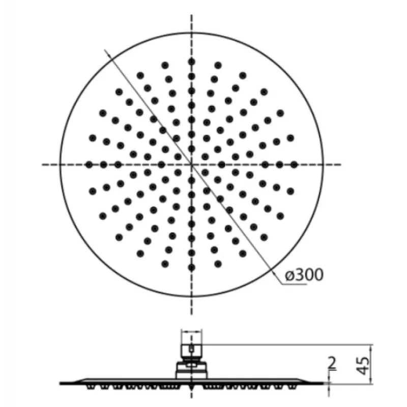 Верхний душ VALVEX DIONE 300 мм 2448420