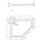 Душовий піддон RADAWAY Doros PT E 1000х900х50 R SDRPT1090-01-64SR