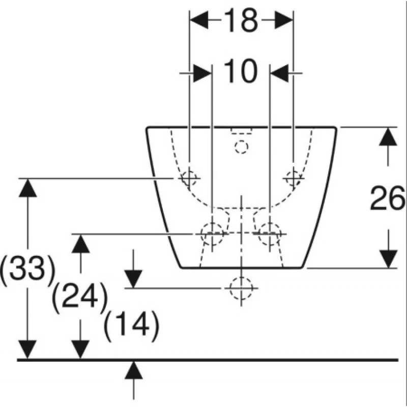 Биде подвесное Geberit Smyle Square 500209011