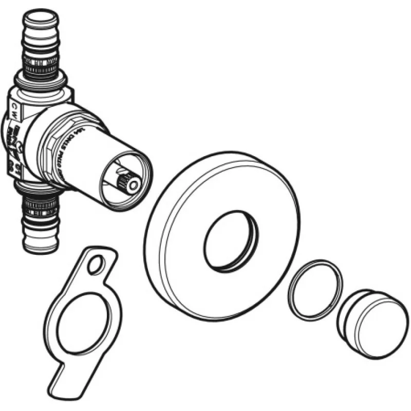 Колено настенное Geberit Mepla 20-1/2 L=3.6см 612.289.00.5