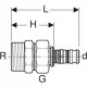 Колено настенное проходное Geberit Mepla 20-1/2-16 L=6.7см 602.275.00.5