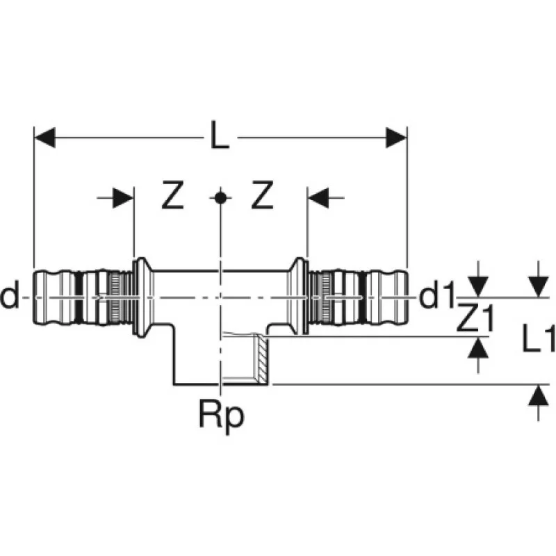 Переходник Geberit Mepla на Mapress 32-28 604.508.00.5
