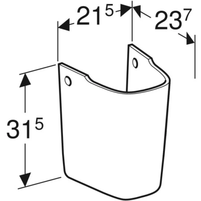 Полупьедестал Geberit Smyle Square 500575011