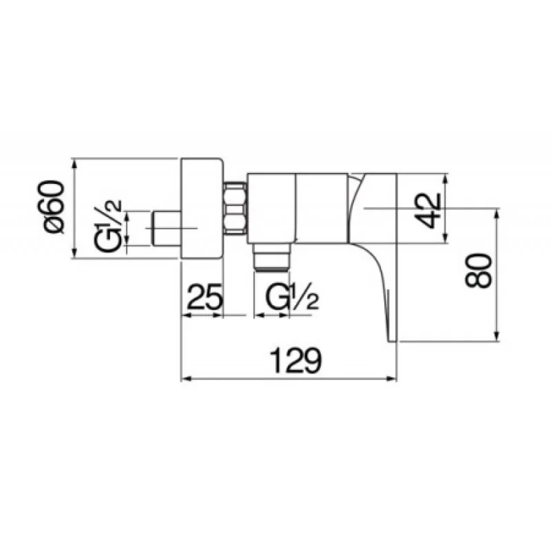 Смеситель для душа Nobili Seven SE124130CR