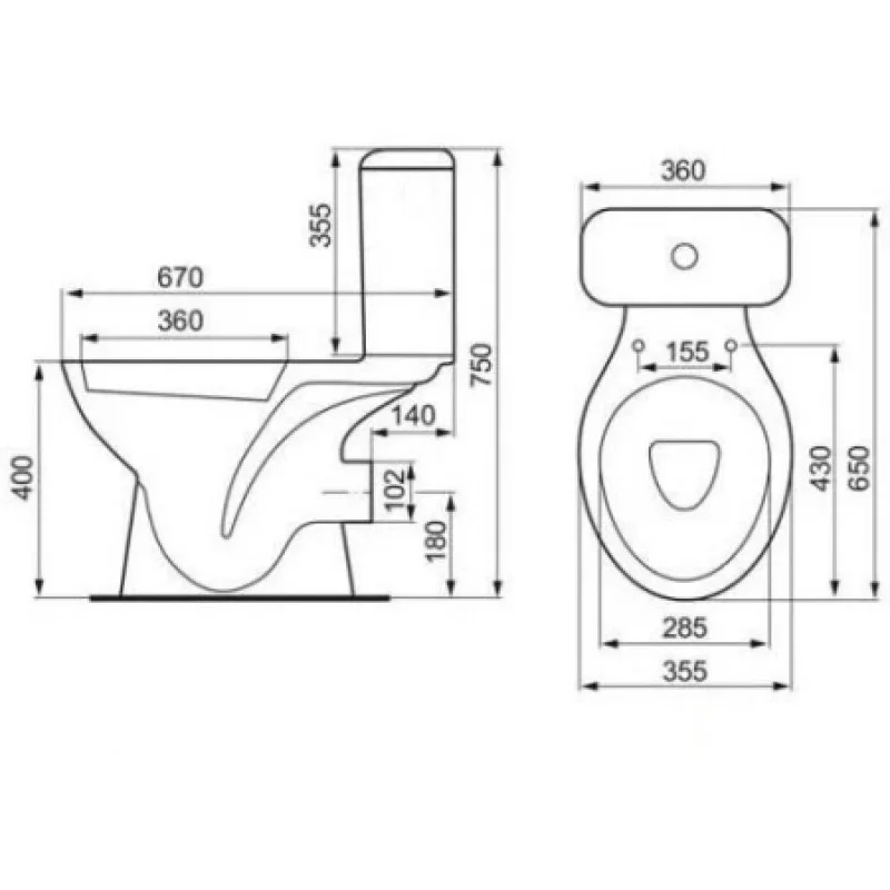Унитаз напольный Cersanit Koral CCKZ1015371894