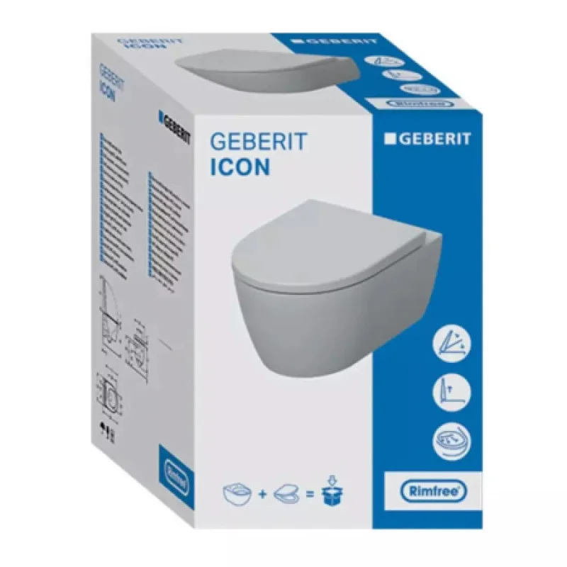 Подвесной унитаз Geberit iCon Rimfree 501.664.00.1