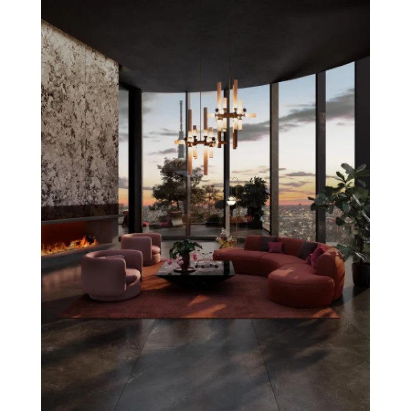 Плитка керамогранитная Cottodeste Lithos Carbon 1200x600х6,5мм Kerlite, гладкая/матовая soft EKXLT05