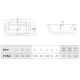 Ванна акрилова Hatria Vasche BT 01 170x78x60 см білий/Cenere 45Y7AX25