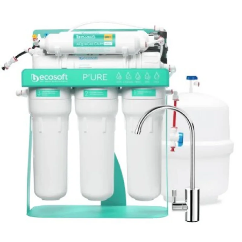 Фільтр зворотного осмосу Ecosoft P'URE AquaCalcium MINT із помпою на станині MO675PSMACECO